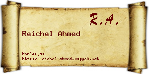 Reichel Ahmed névjegykártya
